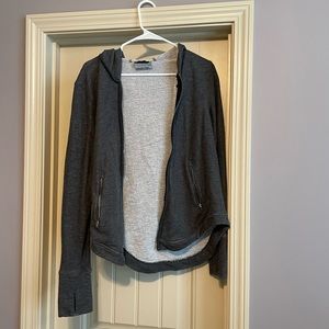 Athleta zip up jacket, charcoal grey